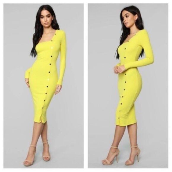 FASHION NOVA Ribbed Neon Bodycon Dress - Picture 7 of 12